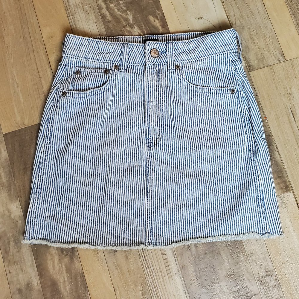 Girls Size 12y GAP Striped Jean Skirt